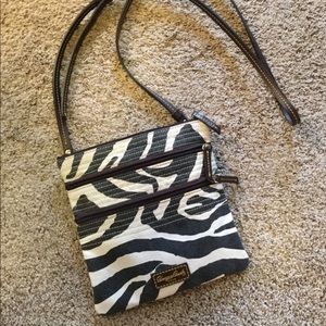 Dooney & Bourke zebra print crossbody purse